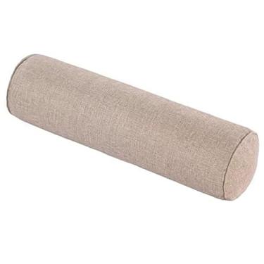 Imagem de SPXMQSS Almofada longa almofada cervical e pescoço almofadas cervicais para dormir redondo almofada ergonómica almofada dormir de lado caqui 15 x 40 cm