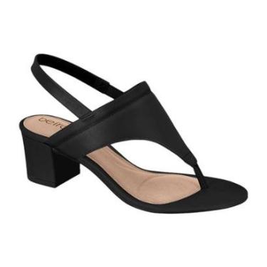 Imagem de Sandalia Beira Rio 8246.1207 Salto Medio Grosso Dedo Elastico Feminino-Feminino