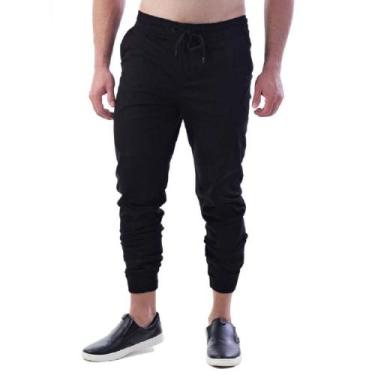 Imagem de Calça Jogger Sarja Masculino Hypno Original Amil Preto, Preto, EGG