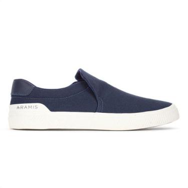 Imagem de Tênis Aramis Daily Slip Canvas Azul Escuro - Masculino, 39, Azul