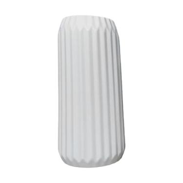 Imagem de Generic Vaso de cerâmica imitação para flores, recipiente floral para arranjos de flores secas, ideal para prateleira, sala de jantar ou mesa de cabeceira, S