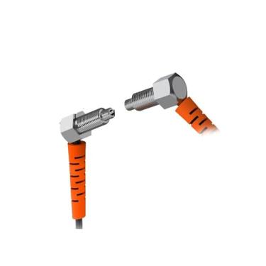 Imagem de Sensor de fibra óptica sonda através do feixe de cotovelo tipo M3 M4 M6 amplificador de alta precisão NPN PNP sensor fotoelétrico interruptor M4 1m