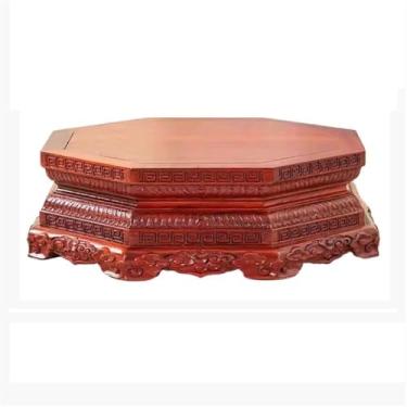 Imagem de KHUTRW3D Base de vaso para exibição de plantas com pedestal interno bonsai octogonal base jacarandá exibição (médio)