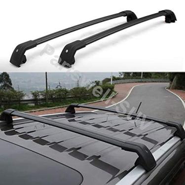 Imagem de YiXi-Partswell 2 peças de rack de teto travável barras transversais bagageiro alumínio adequado para Volvo XC40 2018-2020 - Preto