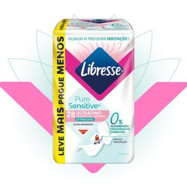 Imagem de Absorvente Com Abas Libresse Pure Sensitive Ultrafino Dia 28 Unidades