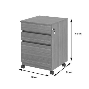 Imagem de Gaveteiro Arquivo Com Trava Volunt Branco