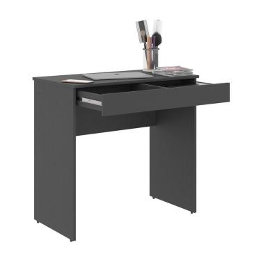 Imagem de Mesa Escrivaninha Home Office Preto C/ Gaveta Porta Itens Com Divisória - Pleno