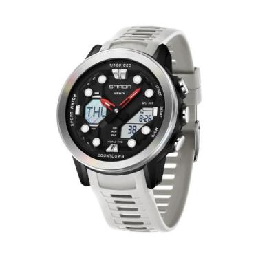 Imagem de Relógio Esportivo Masculino À Prova D'água Com Tela Dupla Sanda 3392, 