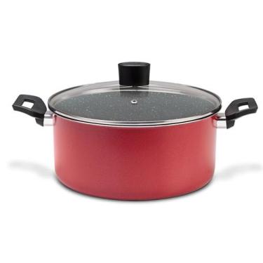 Imagem de Caçarola com Tampa Brinox Ceramic Life Naturalle Ø22cm 3,4L Vermelho G