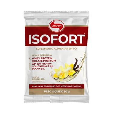 Imagem de Isofort Whey Protein Isolado Sabor Baunilha CX/15 Sachês Vitafor