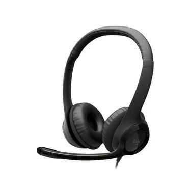 Imagem de Headset com fio USB Logitech H390 com Controles de Áudio Integrado e Microfone com Redução de Ruído - Preto