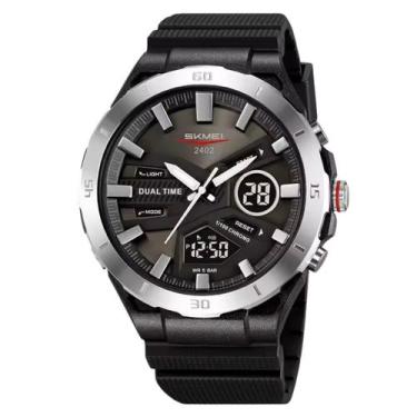 Imagem de Relógio Masculino Skmei AnaDigi 2402 Prata e Preto