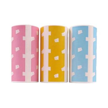 Imagem de Impressora De Etiquetas Adesivas Brancas Mini, 5 Rolos De Papel Térmic