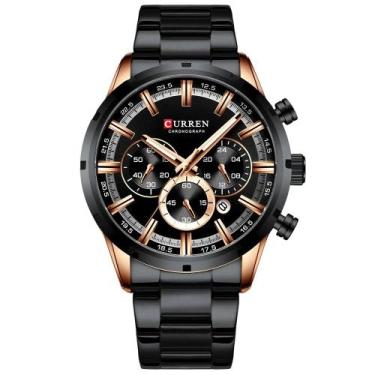 Imagem de Relógio CURREN 8355 Masculino Quartz Aço Inoxdável, Preto