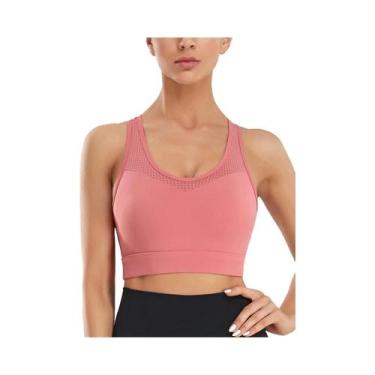 Imagem de Sutiã Esportivo Feminino De Alto Impacto Sem Fio, Respirável, À Prova 