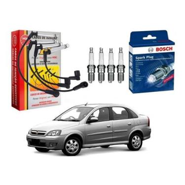 Imagem de Kit Vela Cabo Bosch Corsa Novo Sedan 1.0 Flex 2005 A 2012