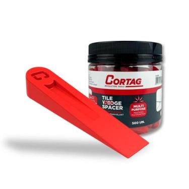 Imagem de Kit 500 Mini Cunhas Niveladoras Cortag Ajuste 0,5 a 5mm Para Revestime
