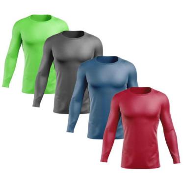 Imagem de Kit 4 Camisas UV Masculinas com Proteção UV 50+ Manga Longa  - TR4, Pr