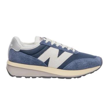 Imagem de Tênis New Balance 370 V1 Masculino, Marinho, Cinza, 39