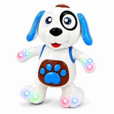 Imagem de Cachorro Robô Dançante Azul Brinquedo Interativo Som E Luz - TOYS