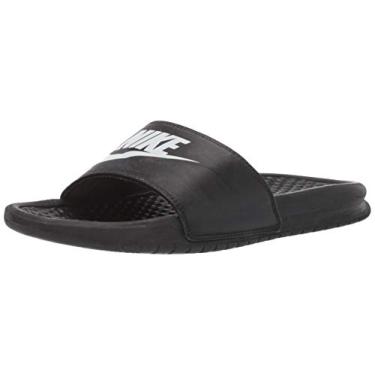 Imagem de Nike Sandália esportiva masculina Benassi Just Do It, preta/preta, 43, Preto/preto, 42