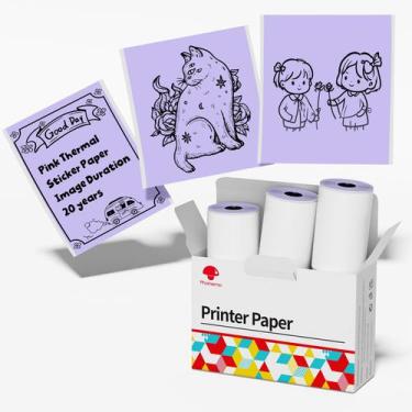 Imagem de Papel térmico Phomemo Purple Autoadesivo para impressora M02