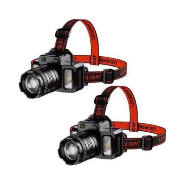 Imagem de Lanterna De Cabeça LED Recarregável Com Sensor, Potente Para Camping E