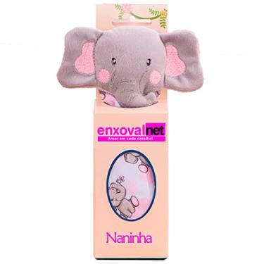 Imagem de Naninha Menina Menino Com Bichinho De Pelúcia Porta Chupeta Raposas (Elefante Rosa)