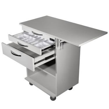 Imagem de Mesa Auxiliar P/ Limpeza De Pele Clínica Dentista Consultório