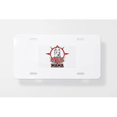 Imagem de Capa para placa de carro Pitbull Mama – Capa para placa de carro – Capa para placa de carro 15,24 x 30,48 cm