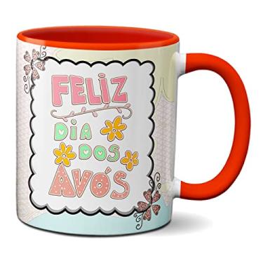 Imagem de Caneca De Cafezinho Com Amor Presente Feliz Dia Dos Avós (Vermelha)