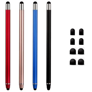 Imagem de Canetas Stylus para telas sensíveis ao toque – Caneta Waycco capacitiva de alta sensibilidade Stylus 2 em 1 com 8 pontas substituíveis para iPad, iPhone, tablets, Samsung, Galaxy, todos os dispositivos de toque universais – Pacote com 4