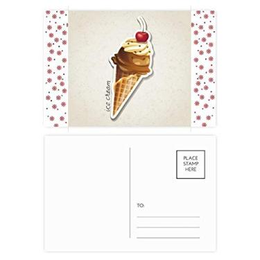 Imagem de Cereja Chocolate Doce Sorvete Cone Natal Flor Celebração Cartão postal Bênção