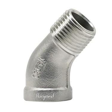 Imagem de Horiznext Aço Inoxidável 304 Adaptador de Tubo de Chuveiro Horizontal, Conector Fêmea para Macho, 1/2" NPT, 0.5 Polegada