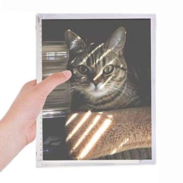 Imagem de Caderno de fotos com raio de gato animal, agenda de folhas soltas recarregável