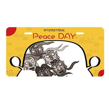 Imagem de DIYthinker Placa de carro estilo cinco Goblins estilo de tinta chinesa etiqueta decoração de carro dia da paz