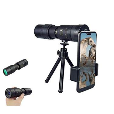 Imagem de Lente do telefone HD 36X, câmera, zoom telefoto, lente do telescópio monocular + SelfieTripod para todos os telefones Smar Concert Camping Preto à prova d'água