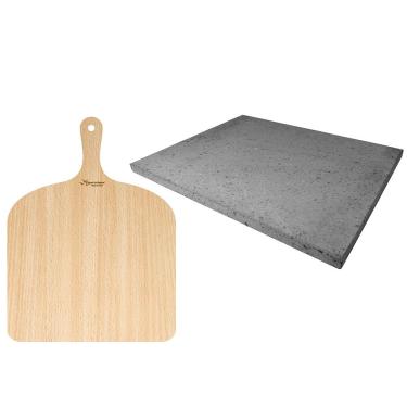 Imagem de Conjunto para Pizza Eppicotispai com Espátula e Pedra - 2 Peças