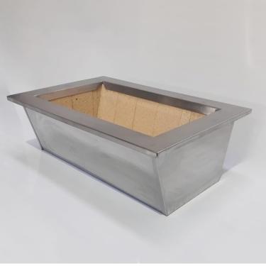 Imagem de Braseiro Inox Tijolo Refratário 52x34 Churrasqueira Carvão