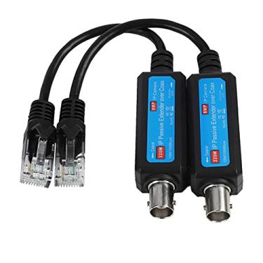 Imagem de QANYEGN 1 Par 10 To100mbps 1ch Balun De Vídeo Passivo, Extensor De Receptor E Transmissor Coaxial De Rede Ip, Para Câmera Ip Nvr