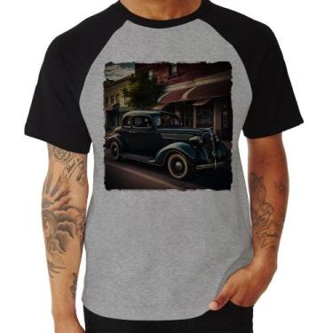 Imagem de Camiseta Raglan Carro Vintage Na Cidade - Foca Na Moda