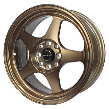 Imagem de Kit 4 Rodas Aro 15x6,5 Rodera Evo 4X100/108 Et:35 Bronze RDR02