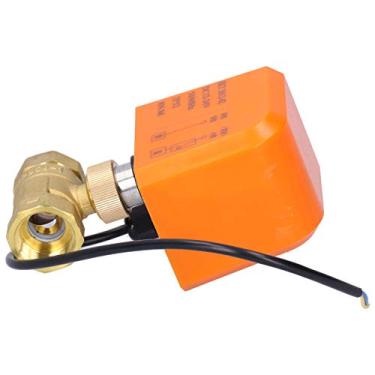 Imagem de Válvula de esfera, DN20 Válvula de esfera profissional de 2 vias válvula de esfera elétrica de latão DC12/24V acessório de válvula de esfera de latão de 2 fios, esfera, acopladores de lavadora de