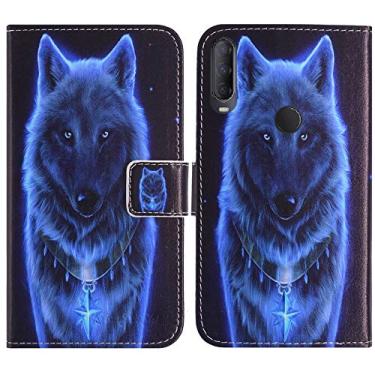 Imagem de TienJueShi Wolf Fashion Stand TPU Silicone Book Stand Flip PU Leather Protector Phone Case para Alcatel 1 SP 5030E 6,2 polegadas Capa Etui Wallet