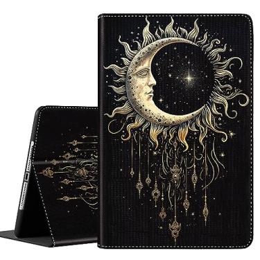 Imagem de Capa para Galaxy Tab S6 Lite 10.4 2022/2020, capa traseira com suporte inteligente para Samsung Tab S6 Lite 10,4 polegadas [SM-P610/P613/P615/P619], lua e sol