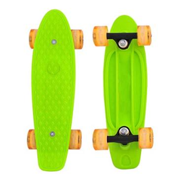 Imagem de CyBoard Mini skate de 45 cm x 12 cm, mini placa cruzadora com roda de poliuretano de alto salto (verde)