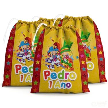 Imagem de Sacolinhas Surpresa Personalizada Tecido Patati Patatá Palhaços (Sacolinhas 15x20, Unidades, 20)