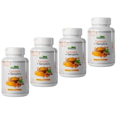 Imagem de Cúrcuma com Gengibre Premium - 4 Potes 240 Cápsulas 600mg de Gelatina (240)
