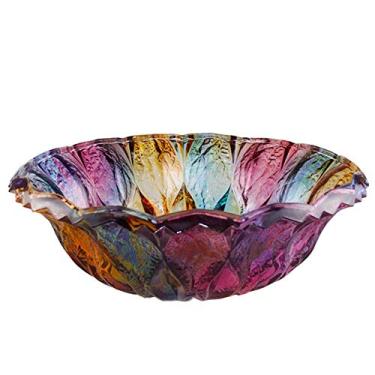 Imagem de Conjunto de cristal tigelas de armazenamento doméstico tigelas de frutas de vidro para cozinha decoração de sala de estar prato de doces tigelas de frutas coloridas * Código do produto: WW-195