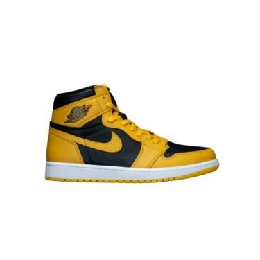Imagem de Jordan 1 Retro High Pollen Yellow Black Men's Basketball 555088-701 (Pollen, Numeric_9)